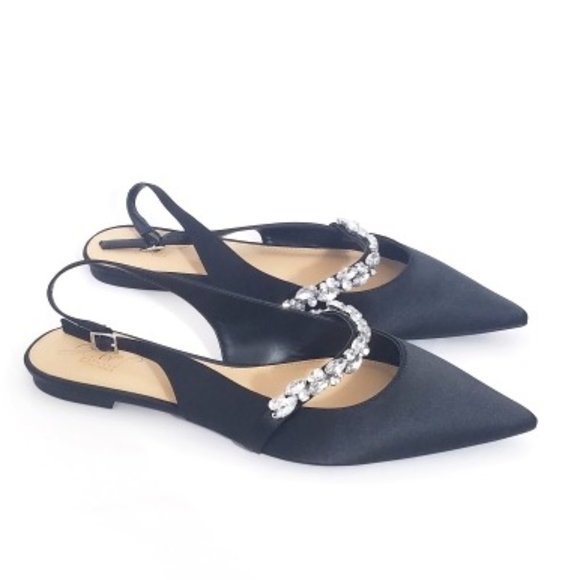 Jewel Badgley Mischka Shoes Jewel Badgley Mischka Bambi Black Satin